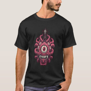 Mind Control Eyeball Monster Retro Sci-Fi T-Shirt