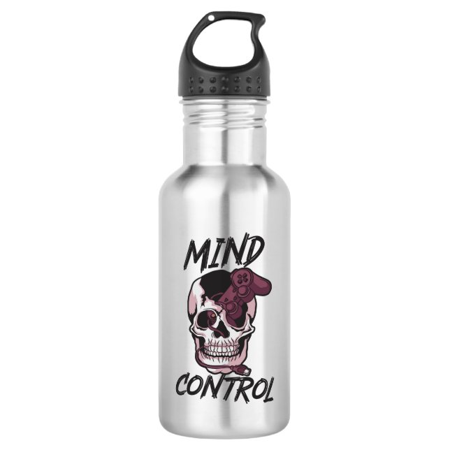 Mind control gaming design 532 ml water bottle (Front)