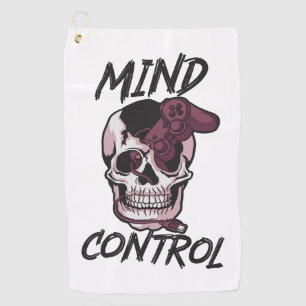 Mind control gaming design golf towel