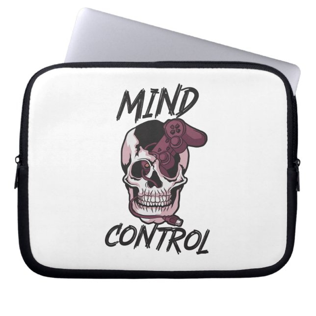 Mind control gaming design laptop sleeve (Front)