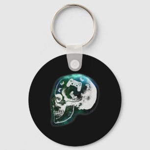 Mind Controller Skull Gaming Gamer Mens Boys Teens Key Ring