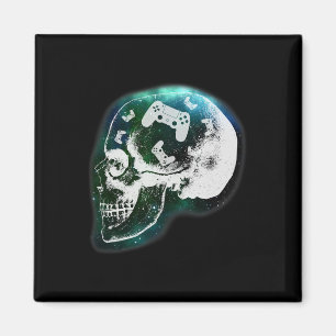 Mind Controller Skull Gaming Gamer Mens Boys Teens Magnet