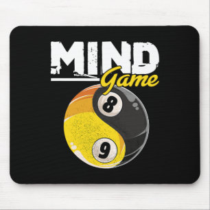 Mind Game Billiards Snooker Cue Stick Pool Billiar Mouse Pad