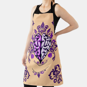 Mind Harmony – Ornamental Brain‑Heart Fusion Apron