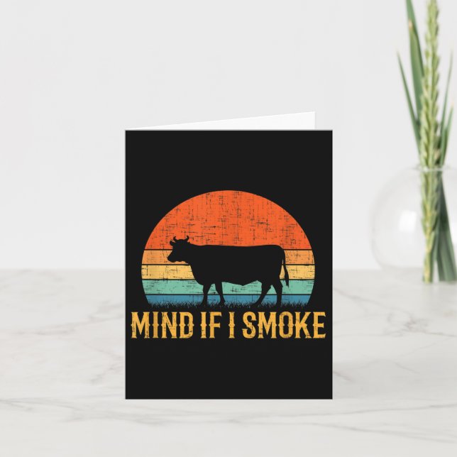 Mind If I Smoke Funny Barbecue Bbq  Card (Front)
