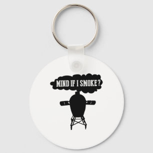 Mind If I Smoke Funny Bbq Grilling Egg Smoker S Key Ring
