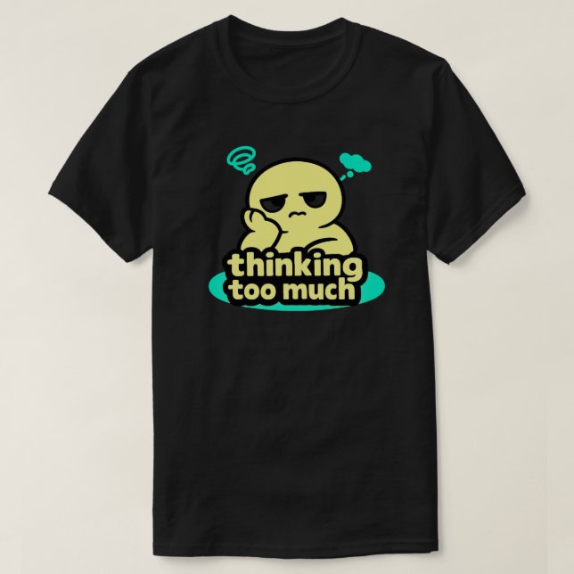 Mind in Circles – Cute Overthinking Humor T-Shirt (Design Front)