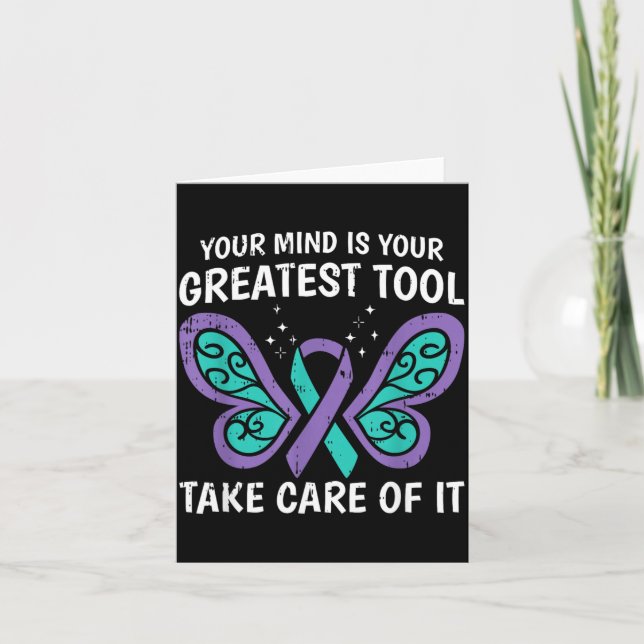 Mind Is Greatest Tool Mental Health Prevent Design Card (Front)