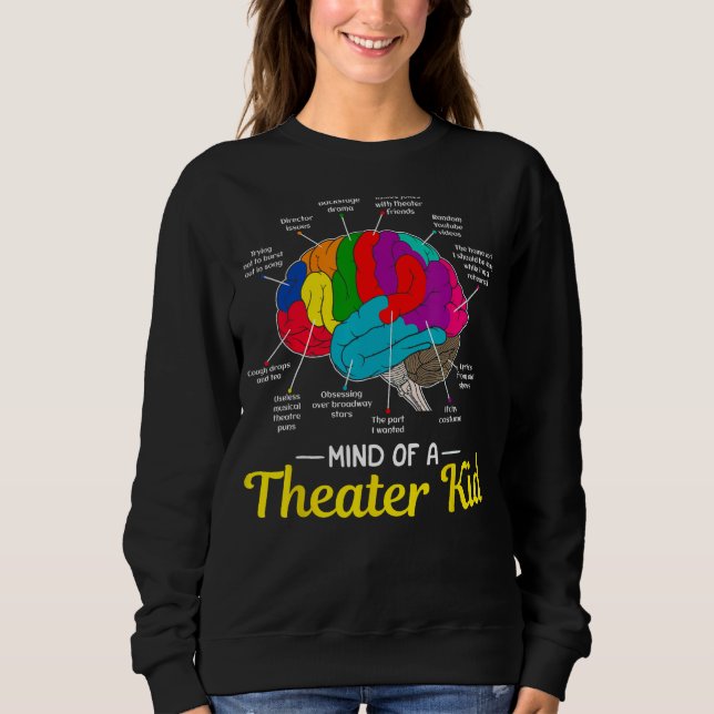 Mind Of A Theatre Kid Brain Musical Theatre Gift F Sweatshirt (Front)