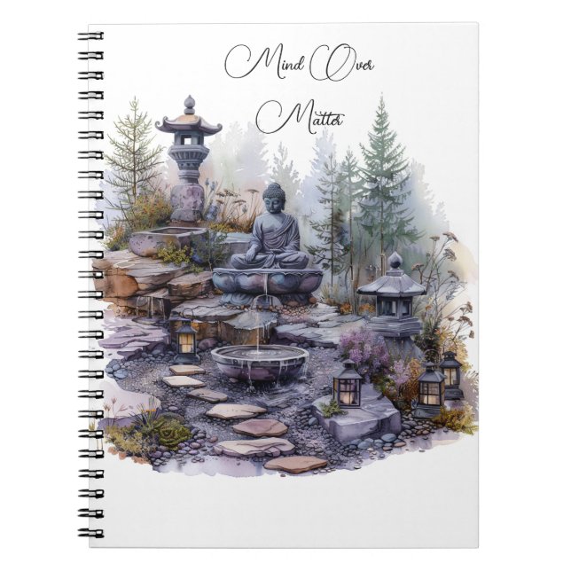 Mind Over Matter Buddha Spiral Photo Notebook (Front)
