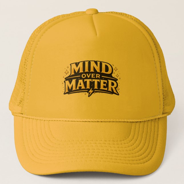Mind Over Matter Yellow Bold Statement Hat (Front)