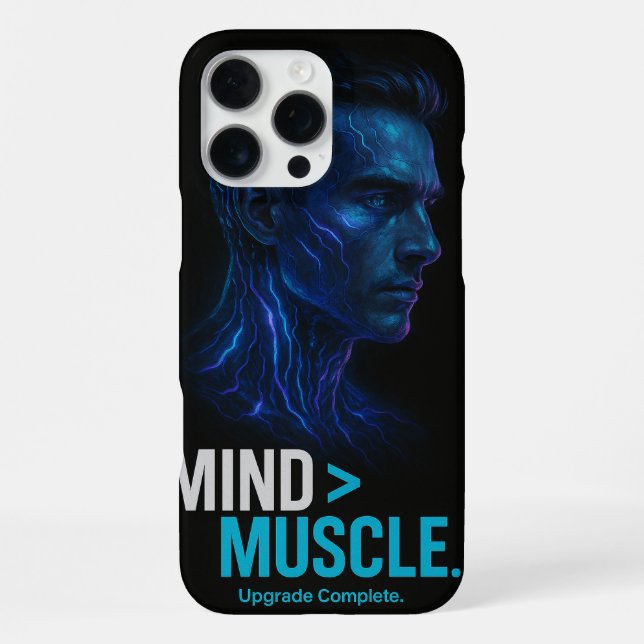 Mind Over Muscle – Upgrade Complete Tech iPhone Case (Back)