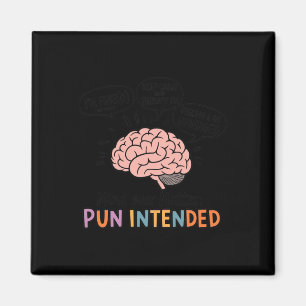 Mind Over Pun Intended Sticker Magnet