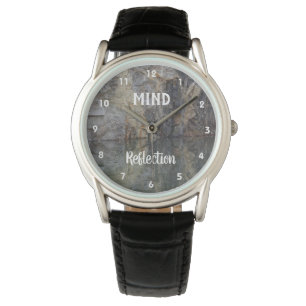Mind Reflection Rock Wall Inspirational   Watch
