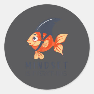 Mind Set Is Everything Insration Funny  Classic Round Sticker