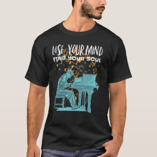 Mind Soul Musician Pianist Wings Music Notes T-Shirt
