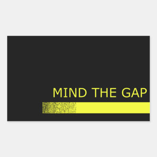 Mind the Gap Rectangular Sticker