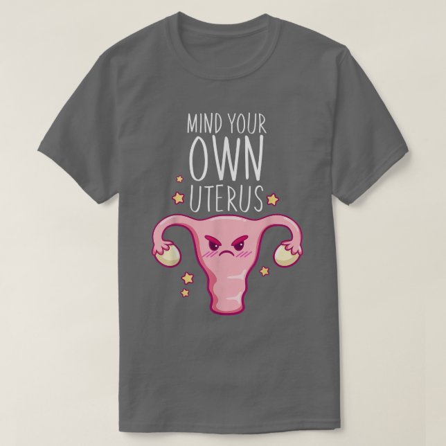 Mind Your Own UterusPro Choice Feminist Womens Rig T-Shirt (Design Front)