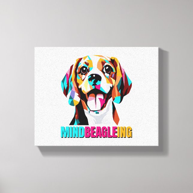 Mindbeagleing Beagle Dog Canvas Print (Front)