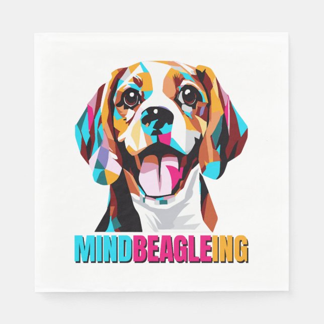 Mindbeagleing Beagle Dog Napkin (Front)