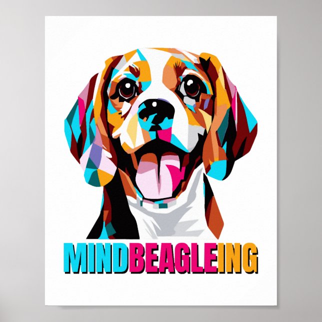 Mindbeagleing Beagle Dog Poster (Front)