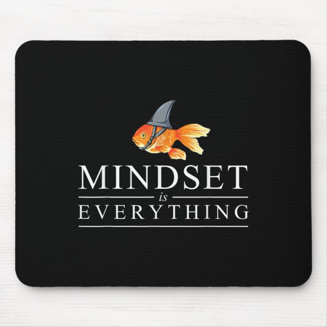 Mindest Is Everything - Motivational Quote Insrati Mouse Pad (Front)