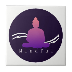 "Mindful" Beautiful Buddha. Tile