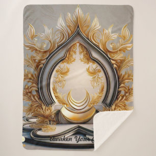 "Mindful Inner Reflection" Sherpa Blanket