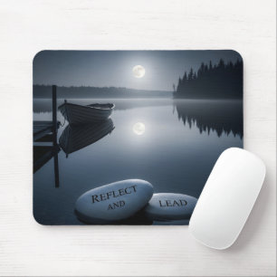 Mindful Leadership Serene Night Landscape Mouse Pad
