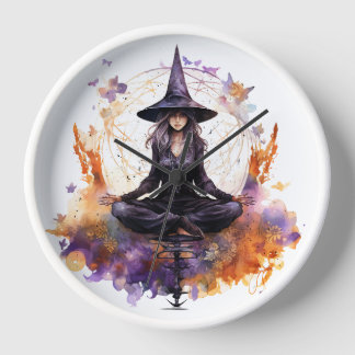 Mindful Mandala Bestiary - Colourful Yoga Animal A Clock