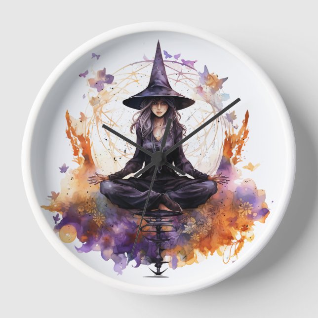 Mindful Mandala Bestiary - Colourful Yoga Animal A Clock (Front)