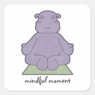 Mindful Moment Hippo Stickers