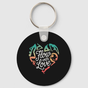 Mindful Movement Flow With Love Yoga Heart Energy  Key Ring