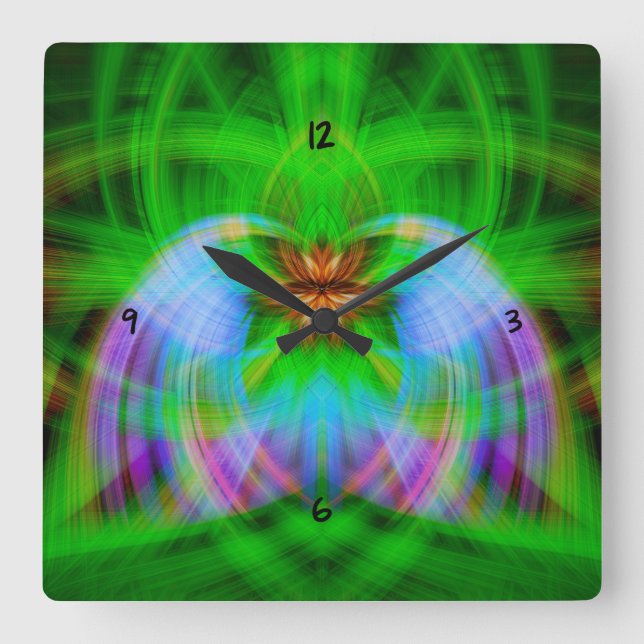 Mindful  square wall clock (Front)