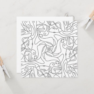 Mindful Summer: Funny Melting Cats Colouring Card