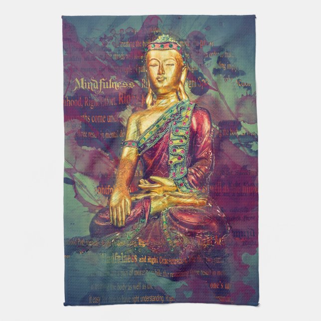 Mindfulness Buddha Tea Towel (Vertical)