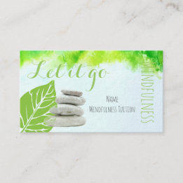 Mindfulness Business Card Template Edit Both Sides