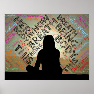 MINDFULNESS Poster Meditation Breath Stillness