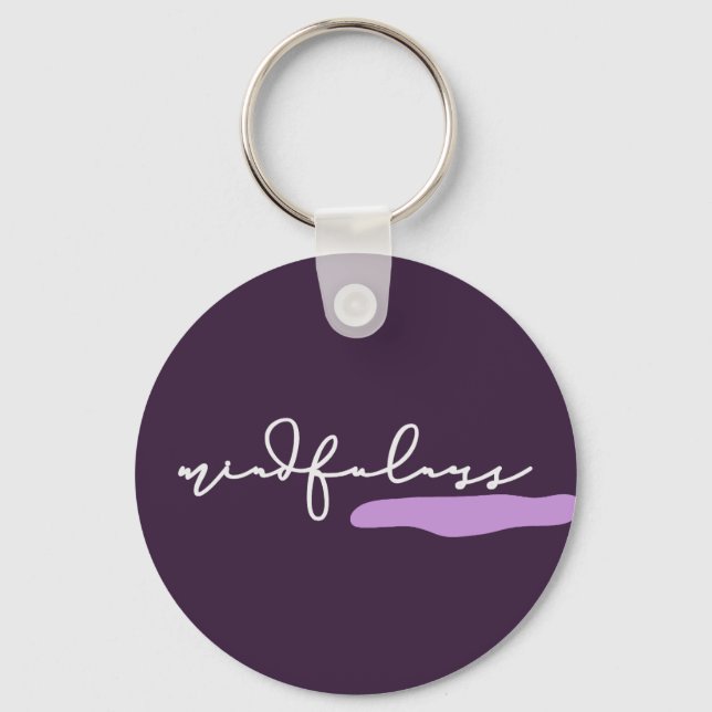 Mindfulness - Purple Key Ring (Front)