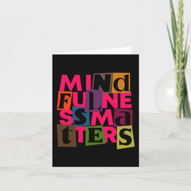 Mindfulness S Sticker  Card (Front)
