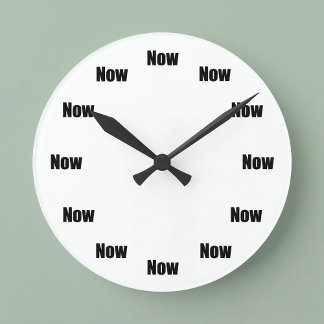 Mindfulness Time is Now Round Clock