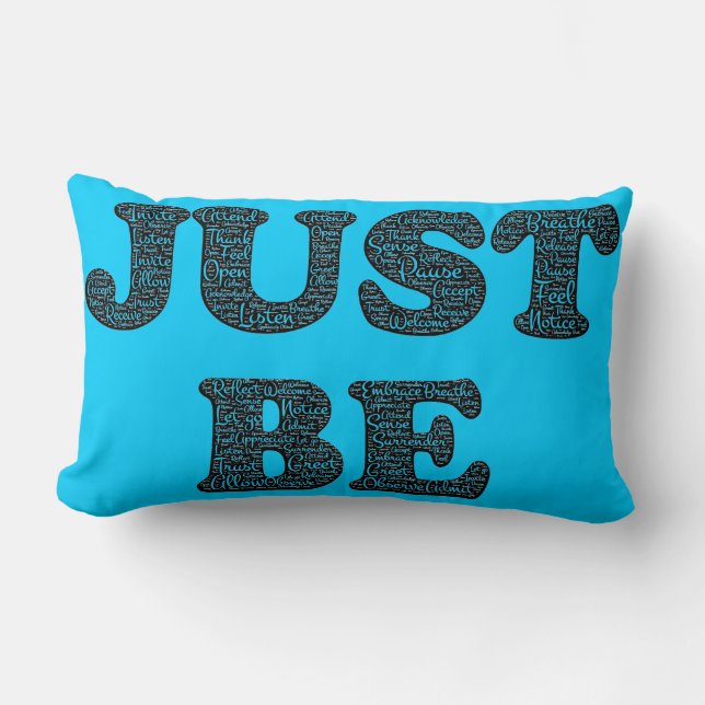 Mindfulness Vibrant Blue Throw Pillow (Front)