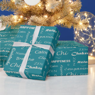 Mindfulness Words Pattern Wrapping Paper