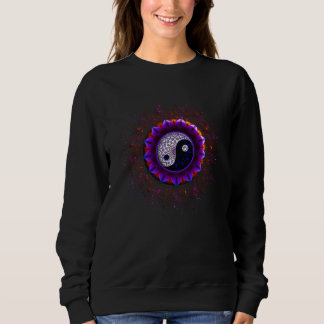 Mindfulness Yin And Yang Cosmic Zen Stylish Yoga W Sweatshirt