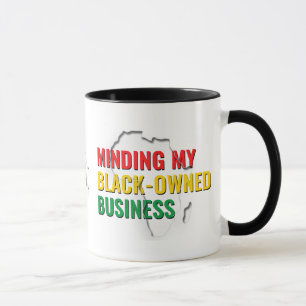 Minding My Black-Owned Business MONOGRAM Mug