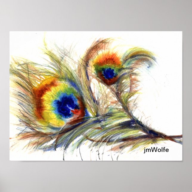 "Mind's Eye" Peacock Feather Poster (Front)
