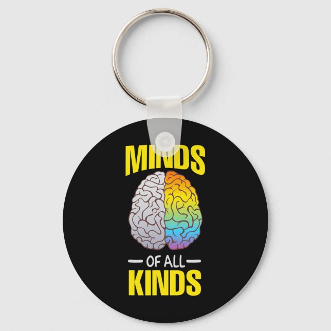 Minds Of All Kinds Neurodiversity AHDH LD Awarenes Key Ring (Front)