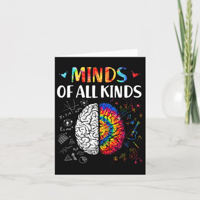 Minds Of All Kinds Neurodiversity Autism Awareness Card (Front)