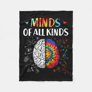 Minds Of All Kinds Neurodiversity Autism Awareness Fleece Blanket