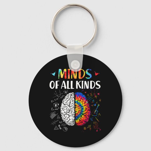 Minds Of All Kinds Neurodiversity Autism Awareness Key Ring (Front)